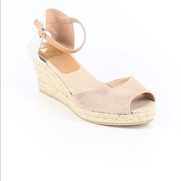 Anthro Kanna suede platform espadrille wedges